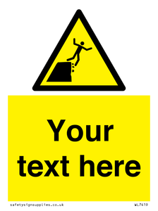 Custom Warning unstable cliff edge