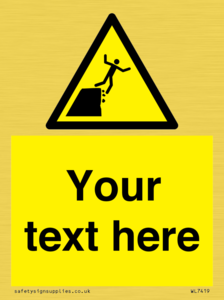 Custom Warning unstable cliff edge