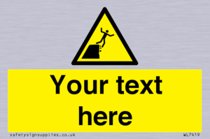 Custom Warning unstable cliff edge