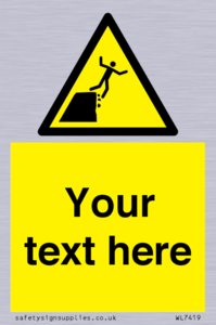 Custom Warning unstable cliff edge