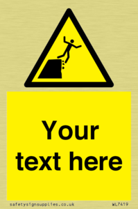 Custom Warning unstable cliff edge