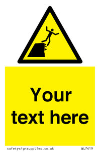 Custom Warning unstable cliff edge