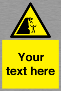 Custom Warning unstable cliff