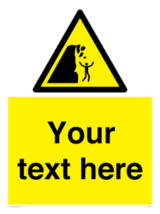 Custom Warning unstable cliff