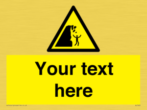 Custom Warning unstable cliff