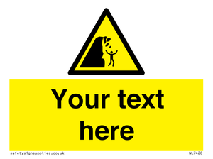 Custom Warning unstable cliff