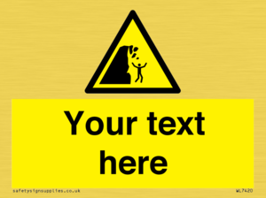 Custom Warning unstable cliff