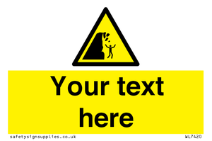 Custom Warning unstable cliff