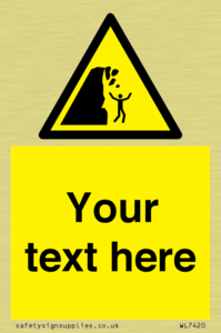 Custom Warning unstable cliff