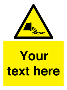 Custom Warning sewage effluent outfall