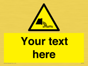 Custom Warning sewage effluent outfall