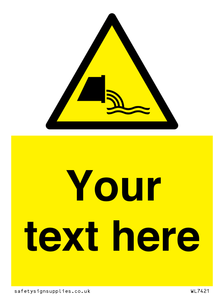 Custom Warning sewage effluent outfall