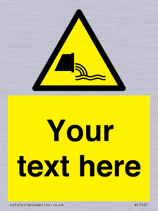 Custom Warning sewage effluent outfall