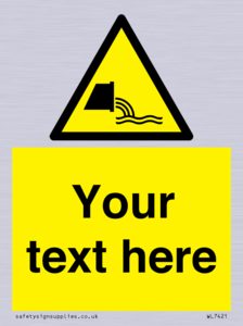 Custom Warning sewage effluent outfall