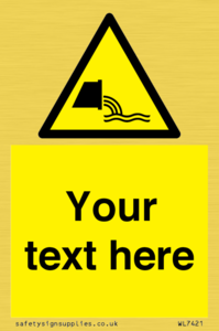 Custom Warning sewage effluent outfall