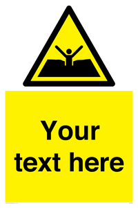 Custom Warning quicksand mud or silt