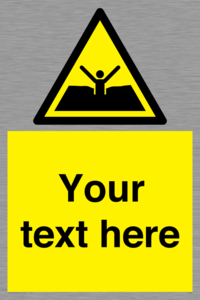 Custom Warning quicksand mud or silt