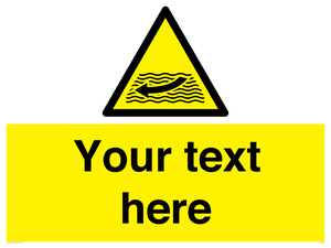 Custom Warning strong river flows