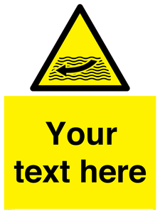 Custom Warning strong river flows