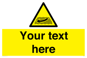 Custom Warning strong river flows