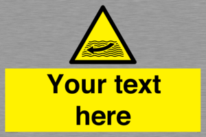 Custom Warning strong river flows