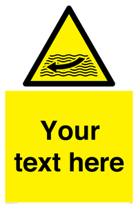 Custom Warning strong river flows