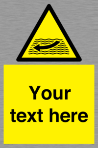 Custom Warning strong river flows