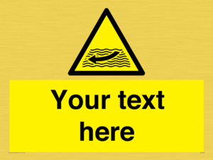 Custom Warning strong river flows