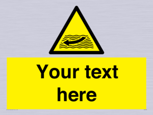 Custom Warning strong river flows