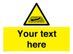 Custom Warning strong river flows