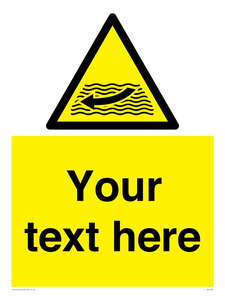 Custom Warning strong river flows