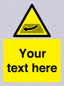 Custom Warning strong river flows