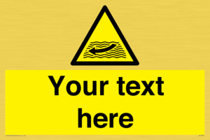 Custom Warning strong river flows