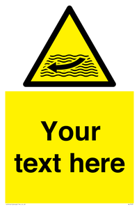 Custom Warning strong river flows