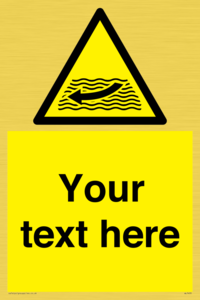 Custom Warning strong river flows