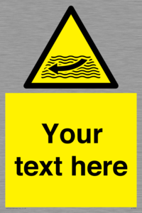 Custom Warning strong river flows