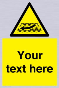 Custom Warning strong river flows