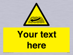 Custom Warning strong river flows