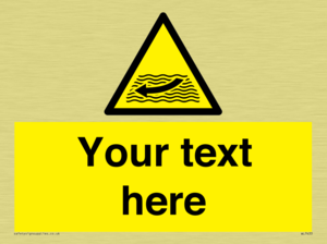 Custom Warning strong river flows