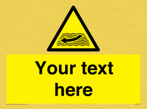 Custom Warning strong river flows