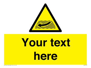 Custom Warning strong river flows