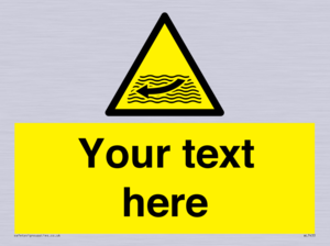 Custom Warning strong river flows