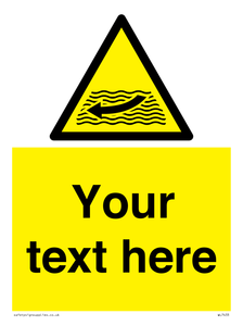 Custom Warning strong river flows