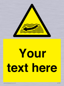 Custom Warning strong river flows