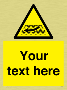 Custom Warning strong river flows