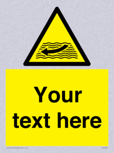 Custom Warning strong river flows