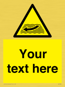 Custom Warning strong river flows