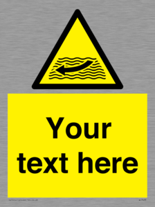 Custom Warning strong river flows