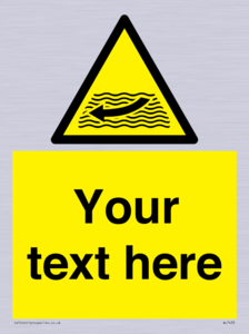 Custom Warning strong river flows