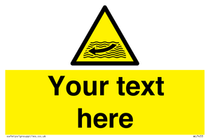 Custom Warning strong river flows